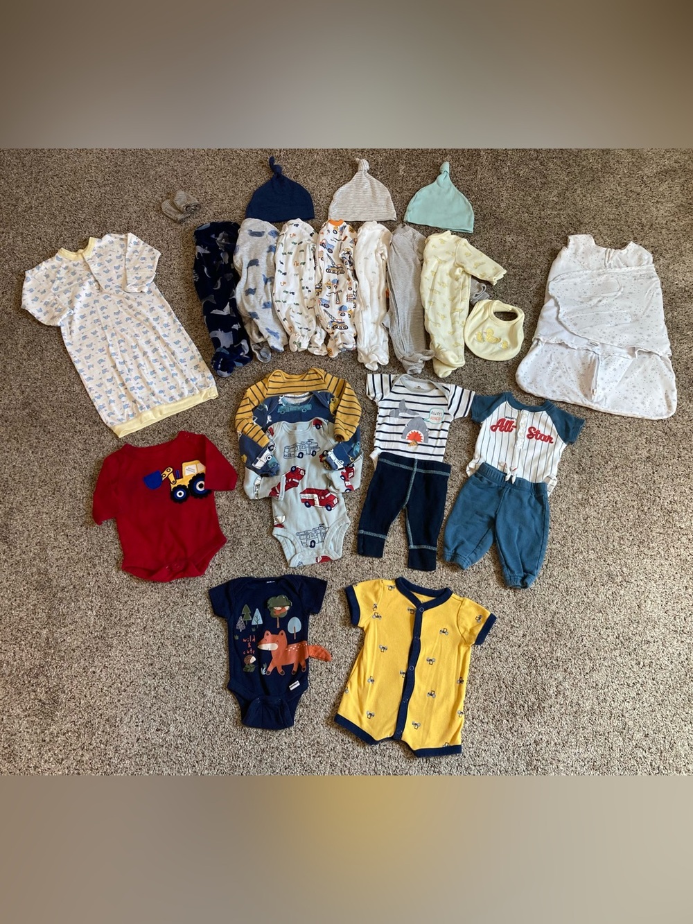 Lot of Baby Boy Clothing Size Newborn